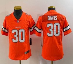 Youth Denver Broncos #30 Terrell Davis Nike orange Color Rush Limited Jersey-BD 01