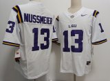 LSU Tigers#13 Garrett Nussmeier white college football jerseys-XST