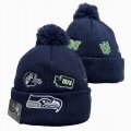 2024 Seattle Seahawks dark blue NFL Sports Cuffed Knit Hats 01