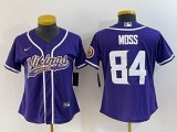 Youth Nike Minnesota Vikings #84 Randy Moss purple NFL football jerseys-BD