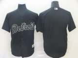 Detroit Tigers blank black majestic baseball jerseys Nickname version