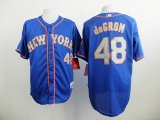 New York Mets Jacob deGrom #48 blue mlb jerseys