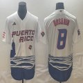 Puerto Rico #9 Baseball #8 Rosario White 2023 World Baseball Classic Replica Player Jersey 09