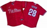 Nike Philadelphia Phillies #28 Alec Bohm red majestic baseball jersey-S8