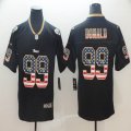 Nike Rams #99 Aaron Donald Lights Out Black USA Flag Color Rush Limited Jersey