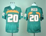 Miami Hurricanes Ed Reed 20 College Football Jersey - Green