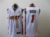 Miami Heat 1# Chris Bosh White new nba Jerseys