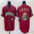 2023 World Cup Mexico red blank majestic baseball jerseys 15