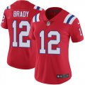 Women nike Patriots #12 Tom Brady red Color Rush Limited Jersey