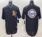 Nike kansas city royals blank black majestic baseball jerseys 03