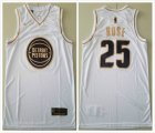 Nike Detroit Pistons #25 Derrick Rose white gold nba Jerseys-TY