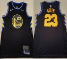 Nike Golden State Warriors #23 Draymond-Green black nba basketball jerseys 75th-XD