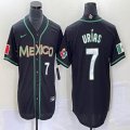 2023 World Cup Mexico #7 Julio Urias black majestic baseball jerseys 200