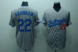 Los Angeles Dodgers 22 KERSHAW grey majestic baseball jerseys