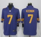 Nike Minnesota Vikings #7 Case Keenum purple yellow Color Rush Limited Jersey