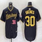 Nike Pittsburgh Pirates #30 Paul Skenes black majestic baseball jerseys