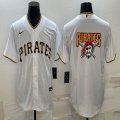 Nike Pittsburgh Pirates blank white majestic baseball jerseys