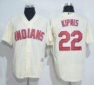 Cleveland Indians #22 Jason Kipnis beige baseball jerseys