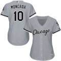 Chicago White Sox #10 Yoan Moncada gray women baseball Jersey