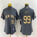 2022 MLB All-Star Nike New York Yankees #99 Aaron Judge gray women majestic baseball jerseys 01