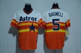 Houston Astros #5 Bagwell orange white throwback baseball jersey