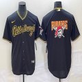 Nike Pittsburgh Pirates blank black majestic baseball jerseys-BD 01