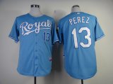 Kansas City Royals PEREZ 13 skyblue MLB Jerseys