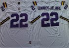 LSU Tigers #22 Clyde Edwards-Helaire white NCAA college football jersey