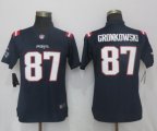 Women New Nike New England Patriots 87 Gronkowski Navy Blue Nike Color Rush Limited Jersey