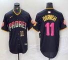 Nike Pittsburgh Pirates #11 Yu Darvish.black pink majestic baseball jerseys Joint name-BD 01