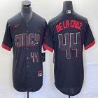 Nike Cincinnati Reds #44 Elly De La Cruz black majestic baseball jerseys -BD 04