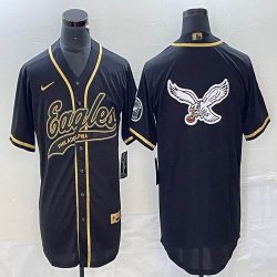 Nike Eagles blank black baseball jerseys Joint name-BD 04