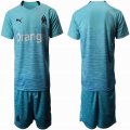 2018-2019 Olympique de Marseille skyblue soccer jersey away