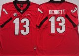 Georgia Bulldogs #13 Stetson Bennett Red College Football Jerseys-PNS