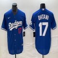 Los Angeles Dodgers #17 Shohei Ohtani Nike blue majestic baseball Jersey