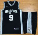 Nike San Antonio Spurs 9# Tony Parker black nba suits