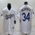 Nike Los Angeles Dodgers 34 Fernando Valenzuela white World Series Champions majestic baseball Jersey