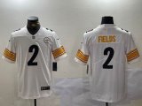 Nike Pittsburgh Steelers #2 Justin Fields white Color Rush Limited Jersey