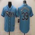 Nike Tampa Bay Rays Kevin Kiermaier skyblue majestic baseball jersey-BD