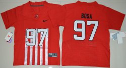 2016 Youth Ohio State Buckeyes Nick Bosa 97 College Football Alternate Elite Jersey - Red