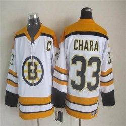 Boston Bruins 33 Zdeno Chara White Ice Hockey Jerseys C patch