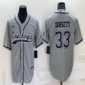 Nike Dallas Cowboys Tony Dorsett 33# gray baseball jerseys Joint name-BD 01