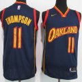 Nike Golden State Warriors #11 Klay Thompson blue nba basketball jersey city version -LC