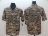 New England Patriots #87 Rob Gronkowski Nike Camo Salute to Service Limited Jersey