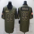 Nike Rams #99 Aaron Donald Green 2021 Salute to Service Limited Jersey