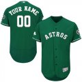 Custom Houston Astros Green Flexbase Authentic Collection Jersey