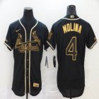 St.Louis Cardinals #4 Yadier Molina black Flexbase Authentic Collection Jersey-BD