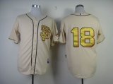 San Francisco Giants 18# Cain gold mlb jerseys