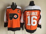 Philadelphia Flyers #16 Bobby Clarke orange white throwback CCM hockey jersey