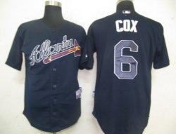 Atlanta Braves 6 Cox Blue mlb jersey